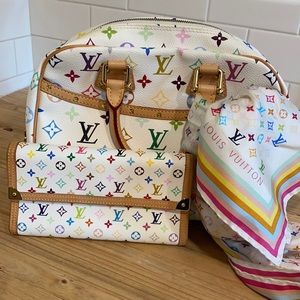 Louis Vuitton White Multicolor Wallet